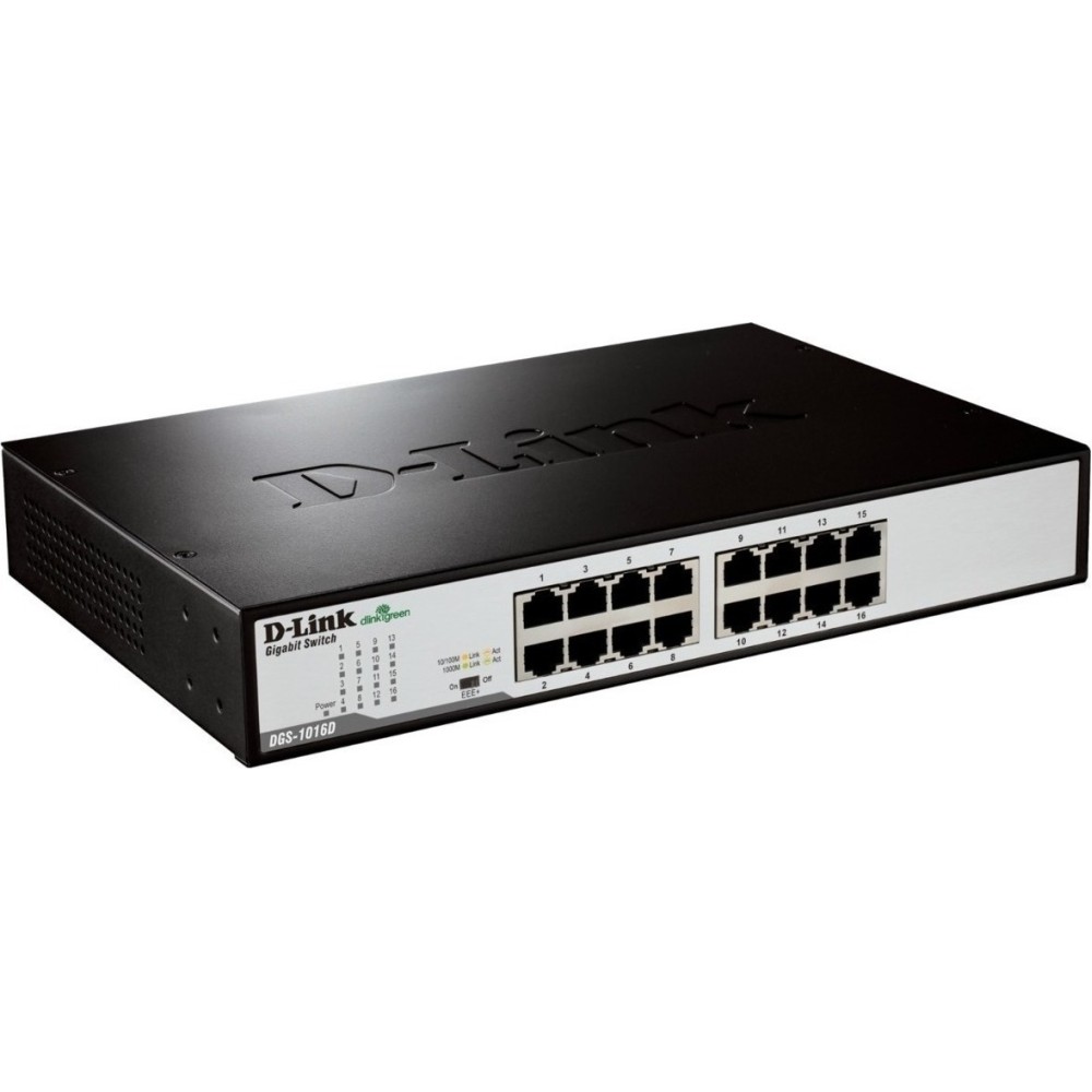 D-Link 16-Port Gigabit Unmanaged Desktop Switch (DGS-1016D)