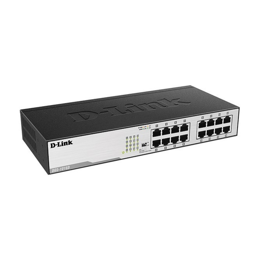 D-Link 16-Port Gigabit Unmanaged Desktop Switch (DGS-1016D)