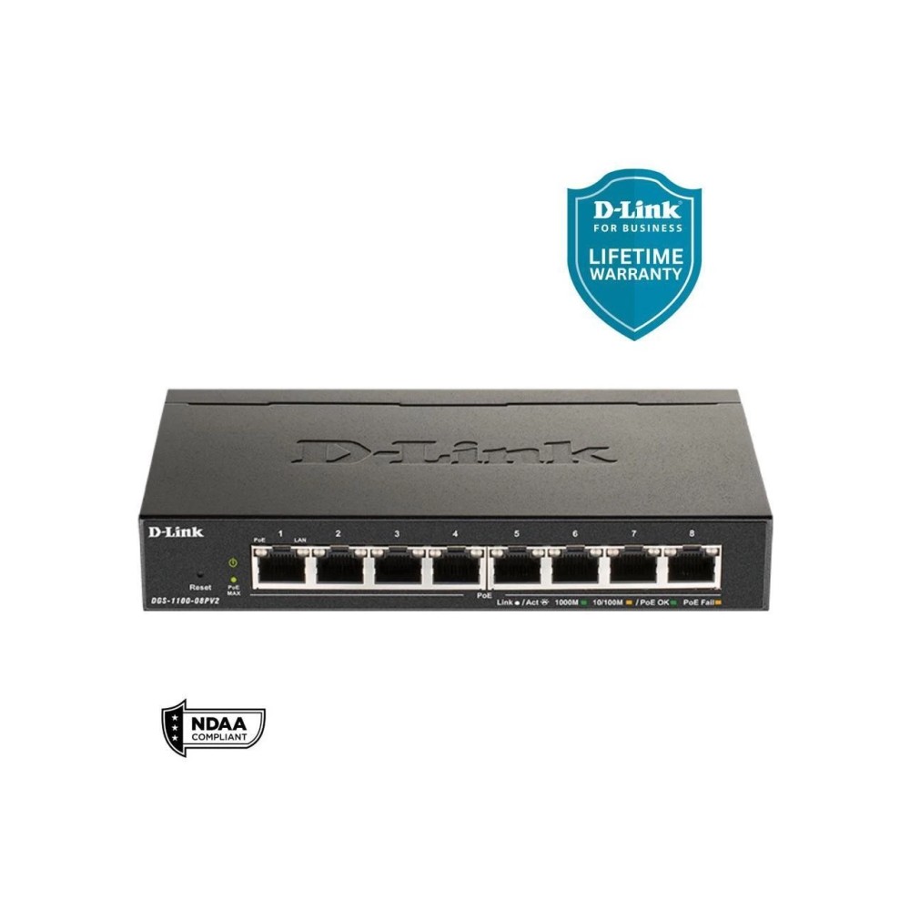 D-Link 8-Port Industrial Gigabit Managed Switch (DIS-300G-8PSW)