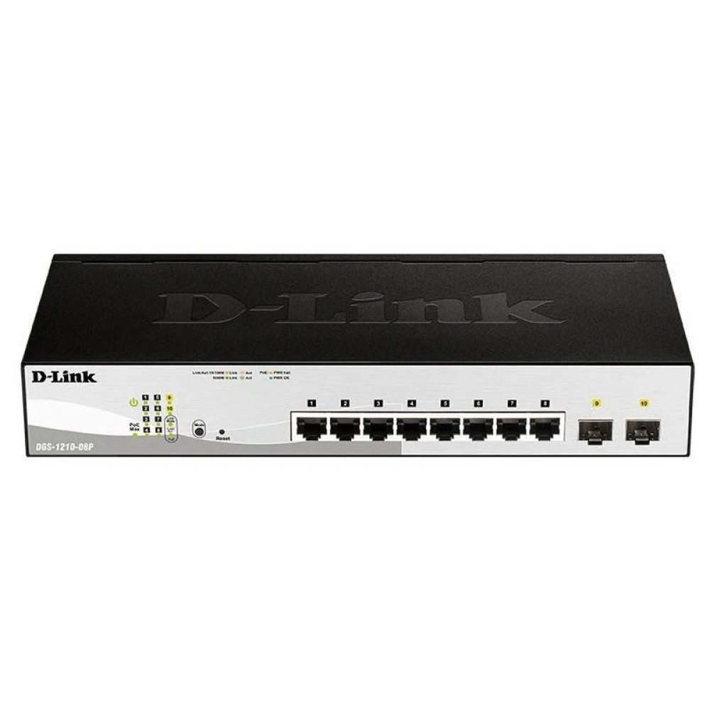 D-Link 8-port Smart Managed Gigabit Switch (DGS-1210-08P)