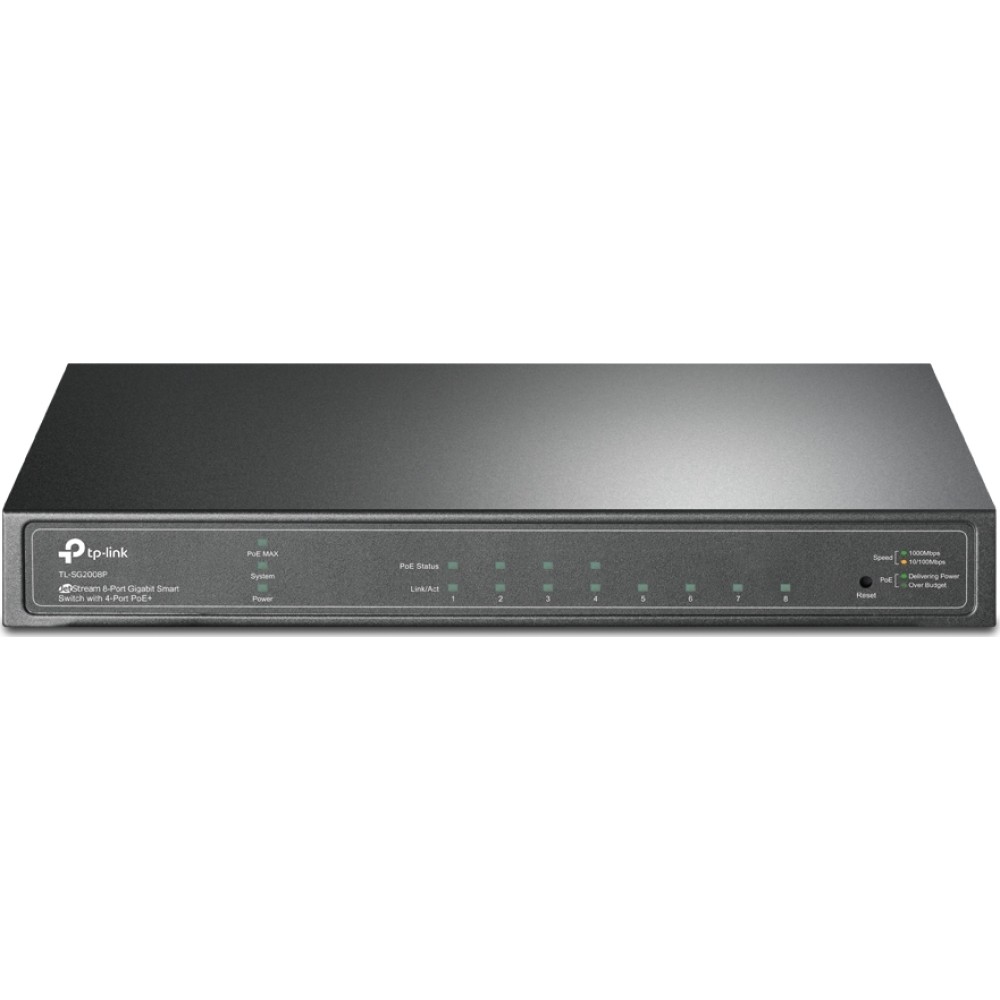 Tp-Link JetStream 8-Port Gigabit Smart Switch with 4-Port PoE+ (TL- SG2008P)