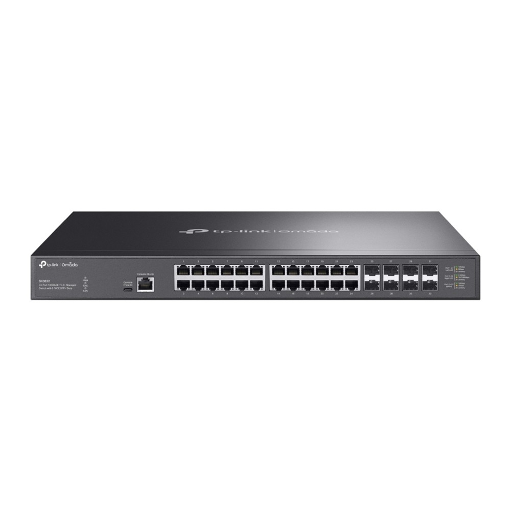 Omada 24-Port 10GBASE-T L2+ Managed Switch with 8 10GE SFP+ Slots