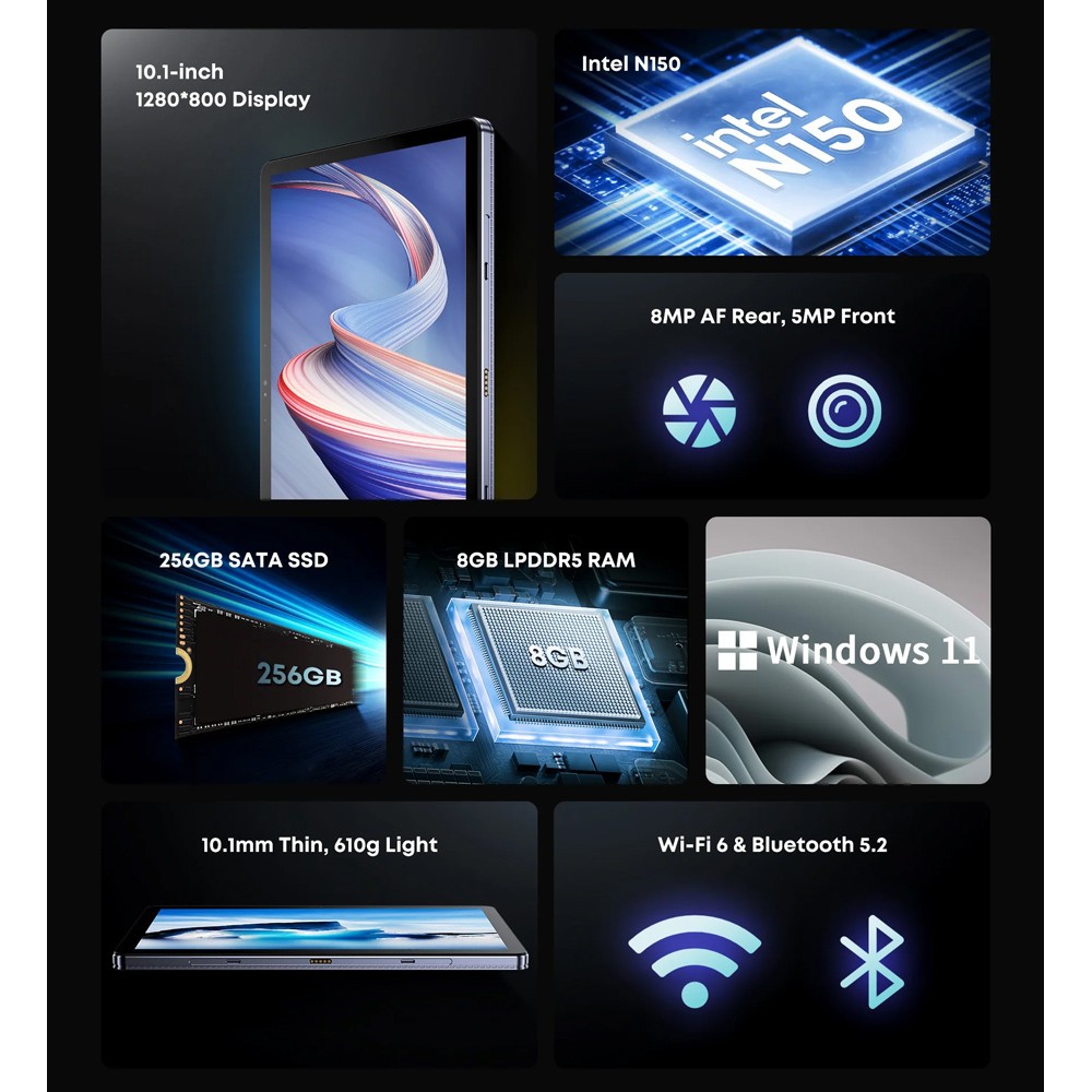 CHUWI tablet Hi10 X1 με πληκτρολόγιο, 10.1