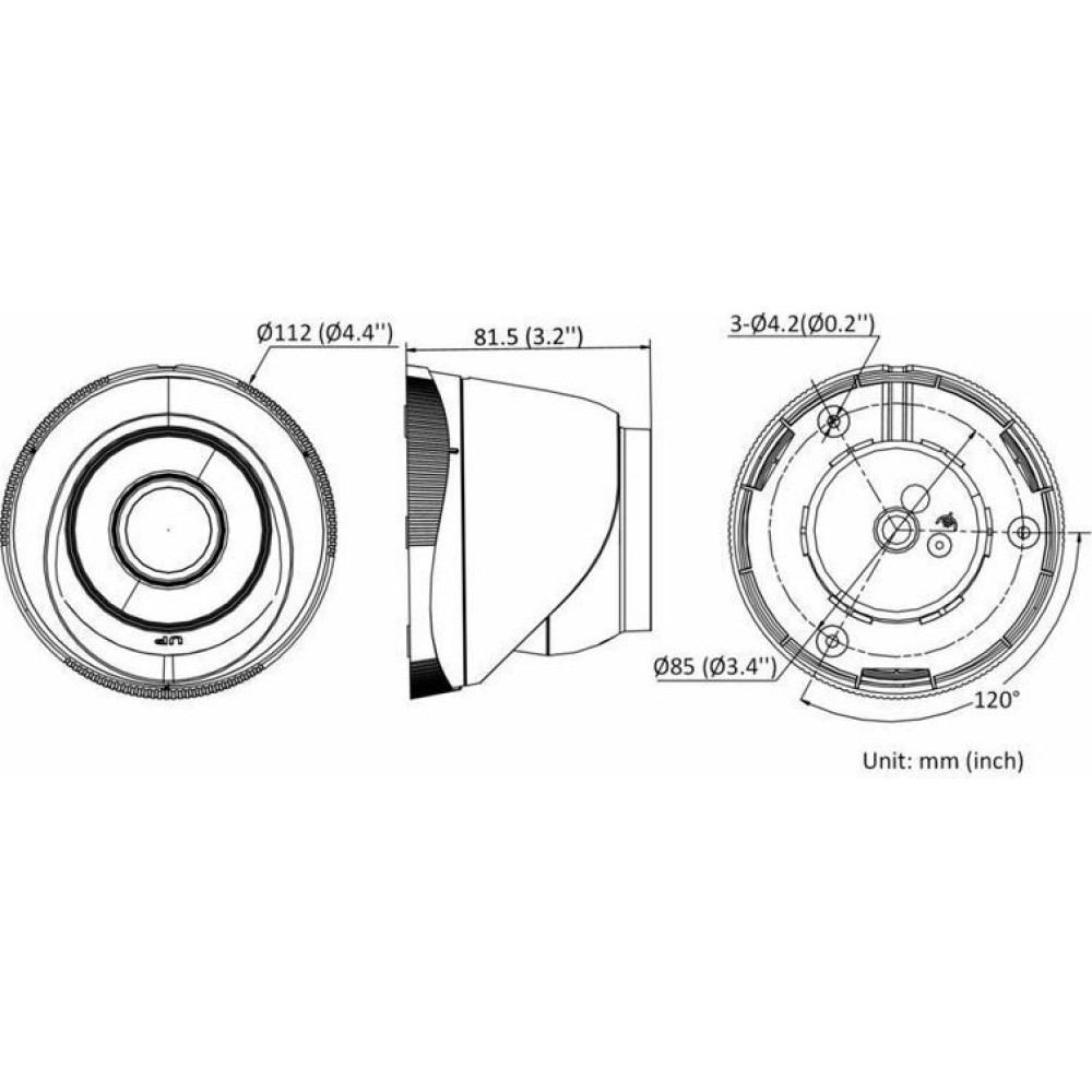 HIKVISION HIWATCH IP κάμερα HWI-T240H, POE, 2.8mm, 4MP, IP67