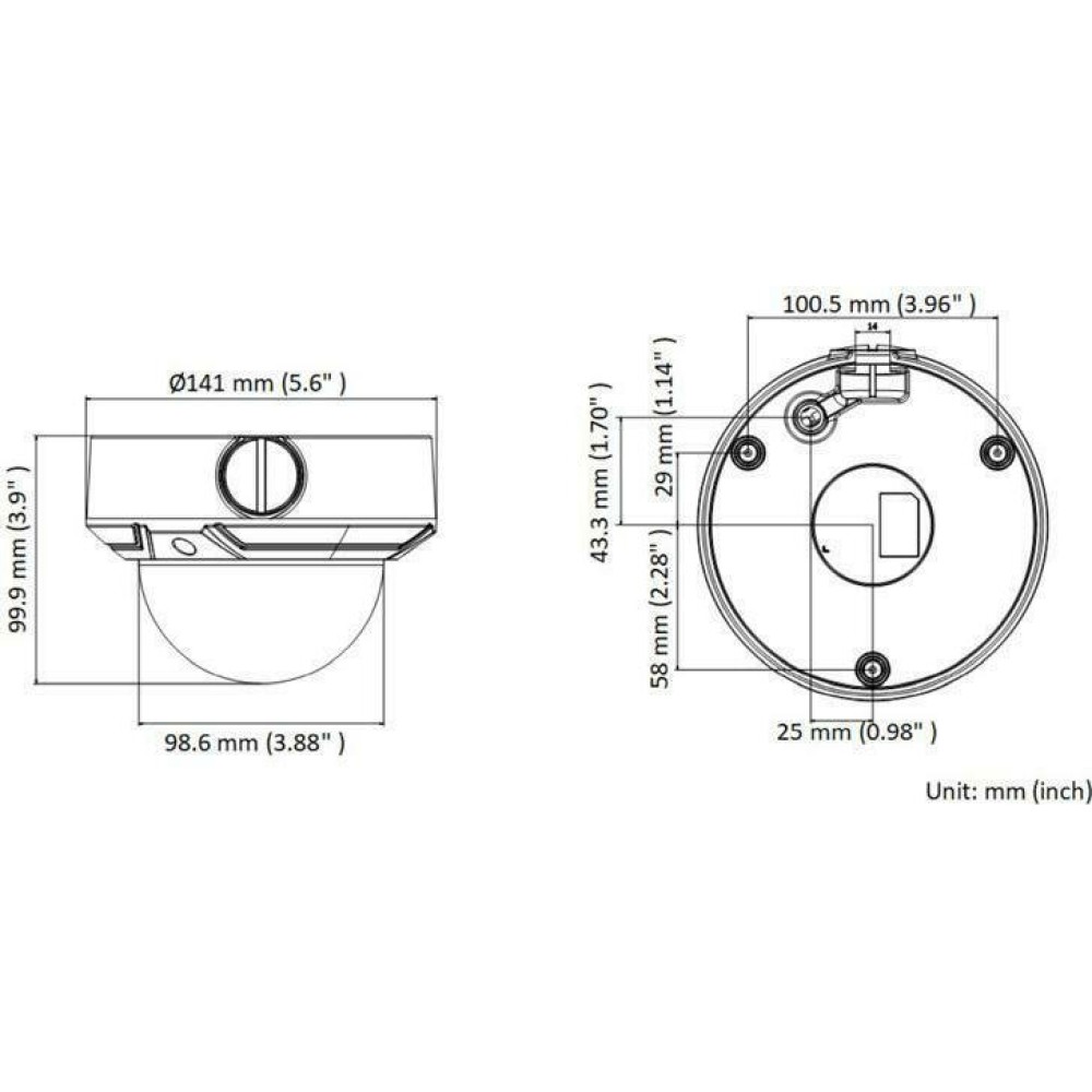 HIKVISION HIWATCH IP κάμερα HWI-D640H-Z, POE, 2.8-12mm, 4MP, IP67 & IK10